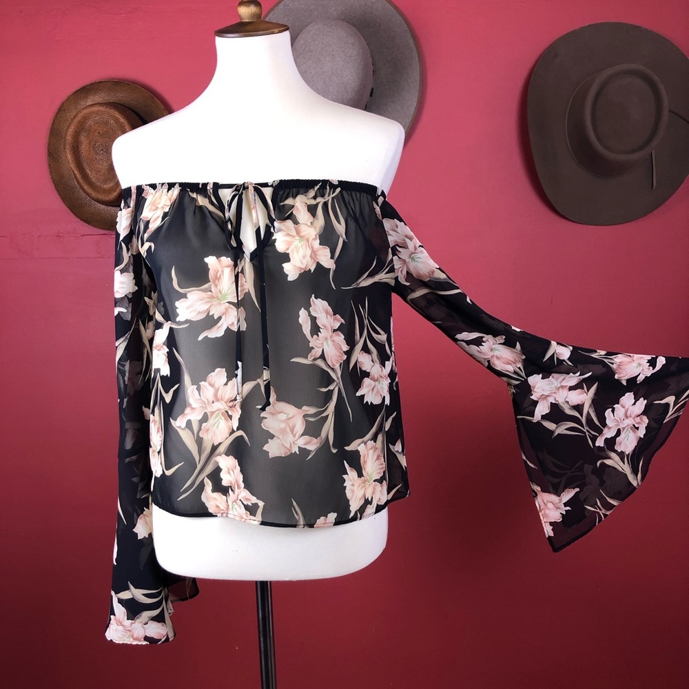 Beautiful sheer Off shoulder top